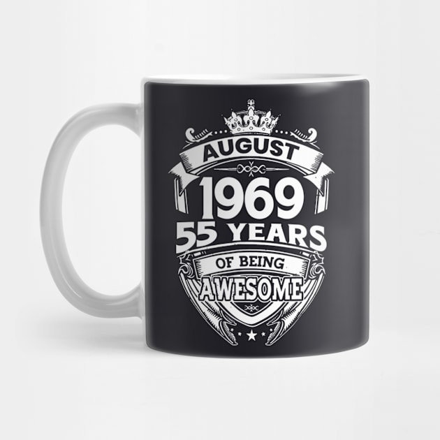 August 1969 55 Years Of Being Awesome 55th Birthday by Bunzaji